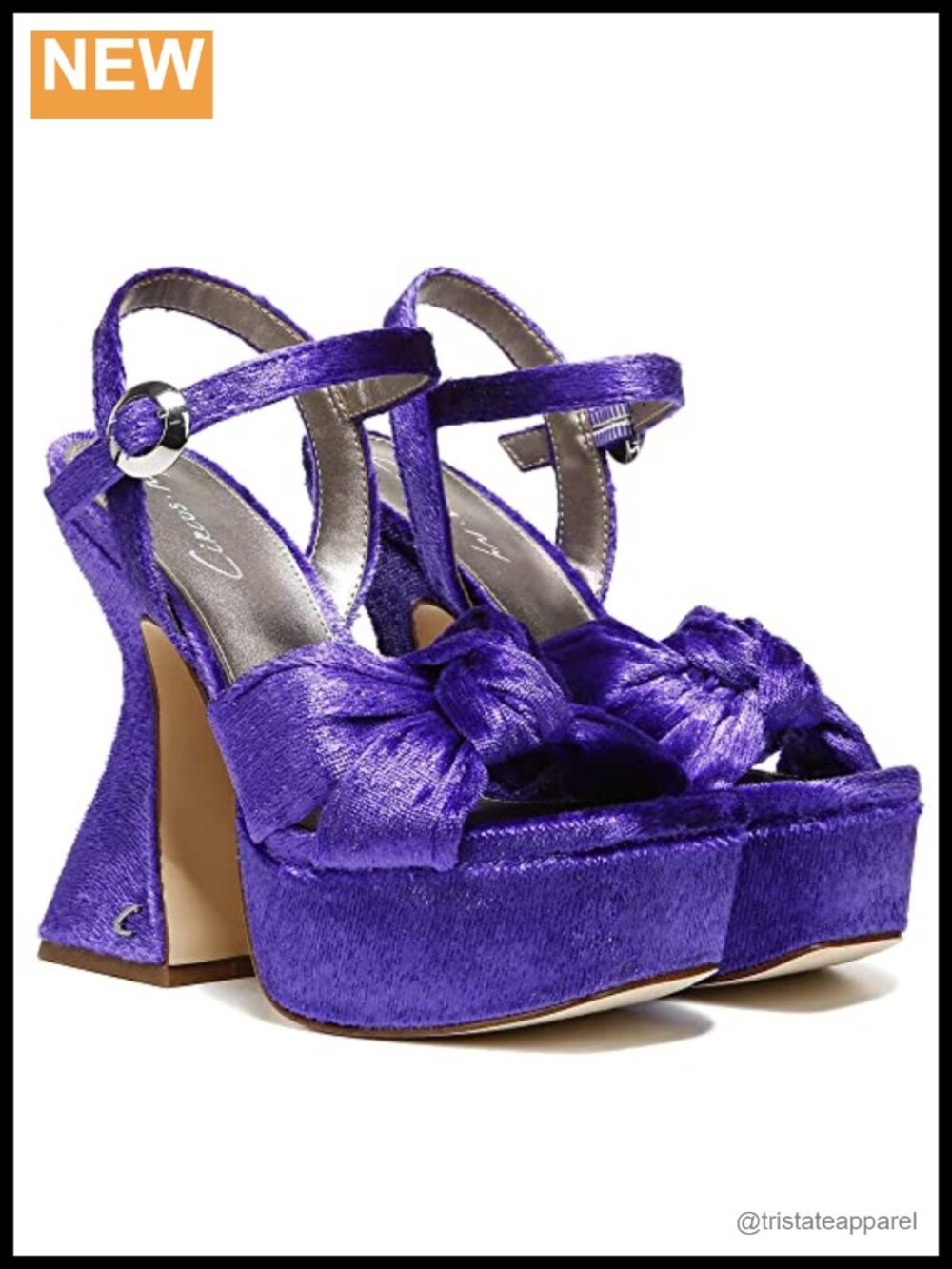 Woven Ankle Strap Platform Flare Heel Sandals Adjustable Buckle